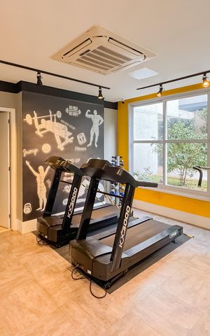 Studio para alugar com 30m², 1 quarto e 1 vaga Studio para alugar com 30m², 1 quarto e 1 vagaAcademia