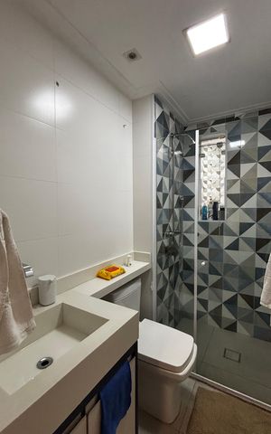 Apartamento à venda com 65m², 3 quartos e 1 vaga Apartamento à venda com 65m², 3 quartos e 1 vagaBanheiro social