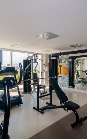 Apartamento para alugar com 28m², 1 quarto e 1 vaga Apartamento para alugar com 28m², 1 quarto e 1 vagaÁrea comum - Academia
