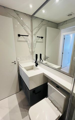 Apartamento para alugar com 56m², 2 quartos e 1 vaga Apartamento para alugar com 56m², 2 quartos e 1 vagaBanheiro social