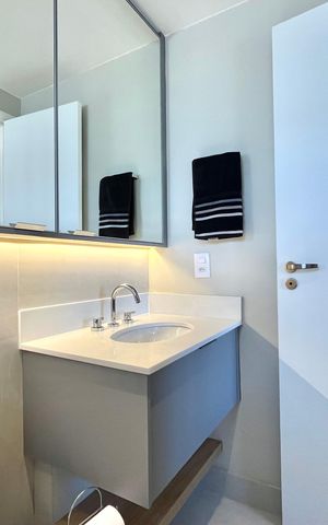 Apartamento para alugar com 50m², 1 quarto e 1 vaga Apartamento para alugar com 50m², 1 quarto e 1 vagaBanheiro da Suíte