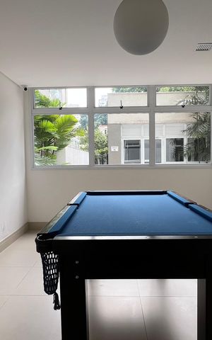 Apartamento para alugar com 32m², 1 quarto e 1 vaga Apartamento para alugar com 32m², 1 quarto e 1 vagaÁrea comum - Salão de jogos