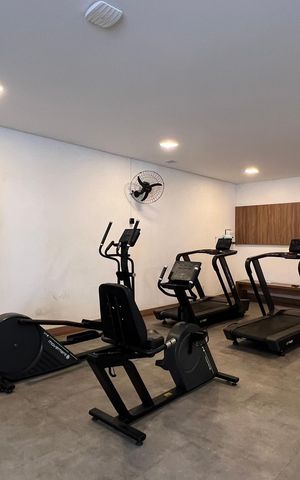 Apartamento para alugar com 32m², 1 quarto e 1 vaga Apartamento para alugar com 32m², 1 quarto e 1 vagaÁrea comum - Academia