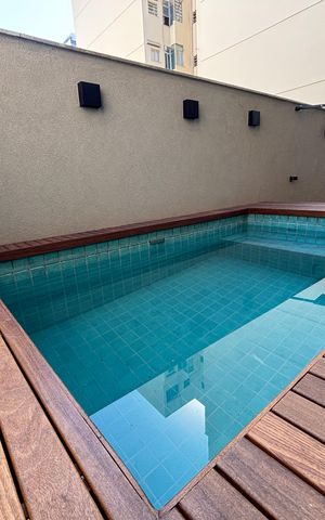 Apartamento à venda com 117m², 2 quartos e 1 vaga Apartamento à venda com 117m², 2 quartos e 1 vagaVaranda da Sala - piscina
