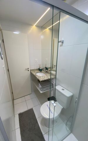 Apartamento para alugar com 74m², 2 quartos e 2 vagas Apartamento para alugar com 74m², 2 quartos e 2 vagasBanheiro