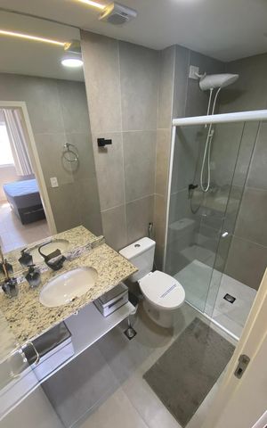 Apartamento para alugar com 74m², 2 quartos e 2 vagas Apartamento para alugar com 74m², 2 quartos e 2 vagasBanheiro