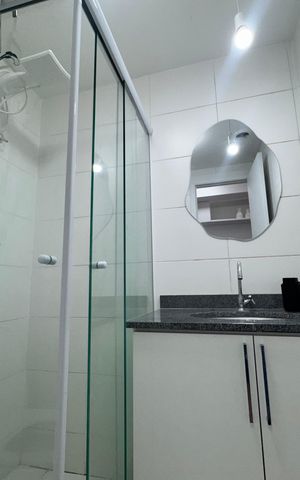 Studio à venda com 26m², 1 quarto e sem vaga Studio à venda com 26m², 1 quarto e sem vagaBanheiro social