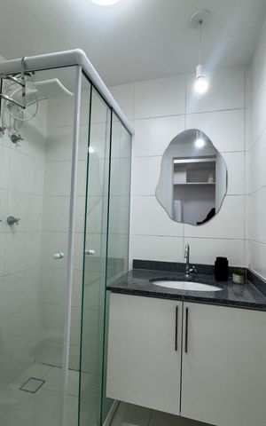 Studio à venda com 26m², 1 quarto e sem vaga Studio à venda com 26m², 1 quarto e sem vagaBanheiro social