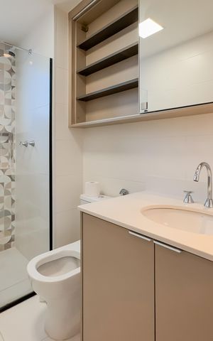 Apartamento à venda com 69m², 2 quartos e 1 vaga Apartamento à venda com 69m², 2 quartos e 1 vagaBanheiro da Suíte