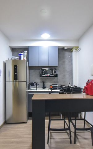 Studio à venda com 26m², 1 quarto e sem vagaCozinha