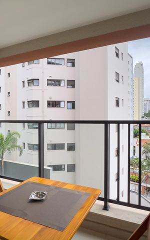 Studio para alugar com 27m², 1 quarto e sem vaga Studio para alugar com 27m², 1 quarto e sem vagaVaranda Studio
