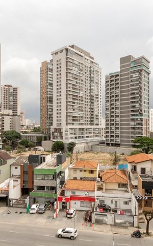 Studio para alugar com 26m², 1 quarto e sem vaga Studio para alugar com 26m², 1 quarto e sem vagaVista da Varanda Studio