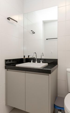 Studio para alugar com 26m², 1 quarto e sem vaga Studio para alugar com 26m², 1 quarto e sem vagaBanheiro Social