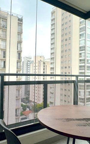Studio para alugar com 29m², 1 quarto e 1 vaga Studio para alugar com 29m², 1 quarto e 1 vagaVaranda