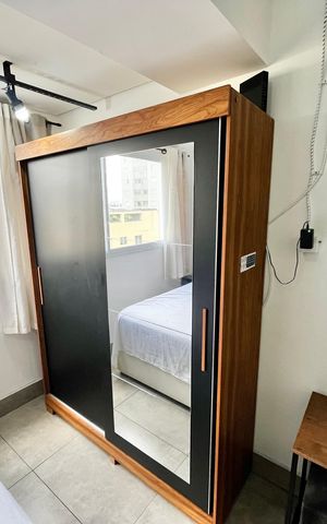 Studio para alugar com 24m², 1 quarto e sem vagaQuarto