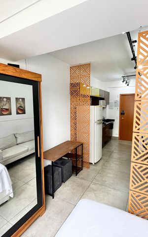 Studio para alugar com 24m², 1 quarto e sem vagaQuarto