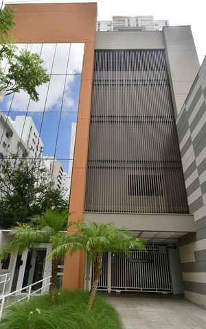 Studio à venda com 41m², 1 quarto e 1 vagaFachada e portaria
