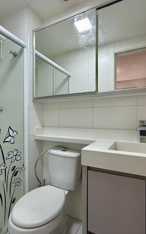 Apartamento à venda com 32m², 1 quarto e sem vaga Apartamento à venda com 32m², 1 quarto e sem vagaBanheiro da Suíte