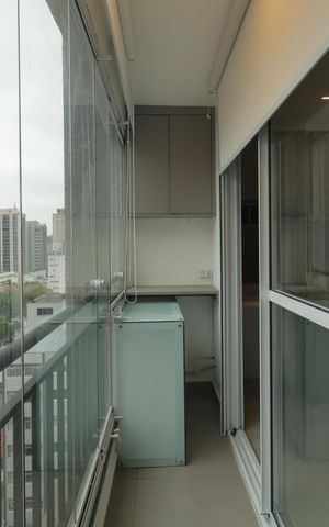 Studio para alugar com 32m², 1 quarto e sem vagaVaranda