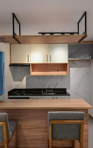 Apartamento para alugar com 38m², 1 quarto e 1 vagaSala/cozinha
