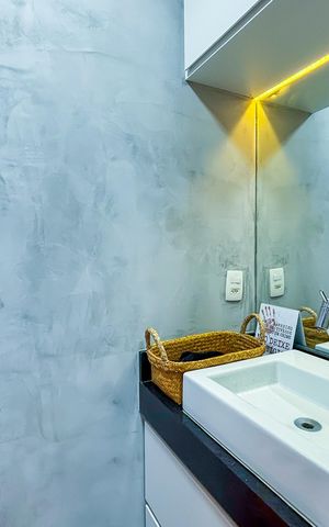 Apartamento à venda com 28m², 1 quarto e sem vaga Apartamento à venda com 28m², 1 quarto e sem vagaBanheiro social