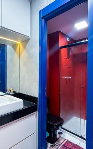 Apartamento à venda com 28m², 1 quarto e sem vaga Apartamento à venda com 28m², 1 quarto e sem vagaBanheiro social