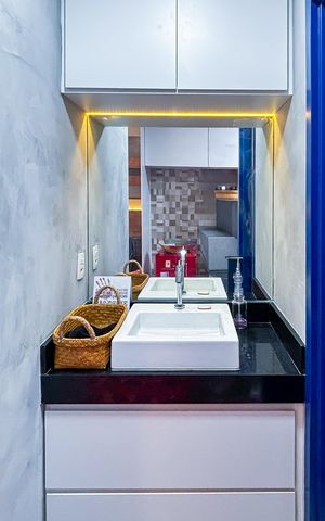 Apartamento à venda com 28m², 1 quarto e sem vaga Apartamento à venda com 28m², 1 quarto e sem vagaBanheiro social