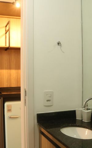 Studio à venda com 27m², 1 quarto e sem vagaBanheiro
