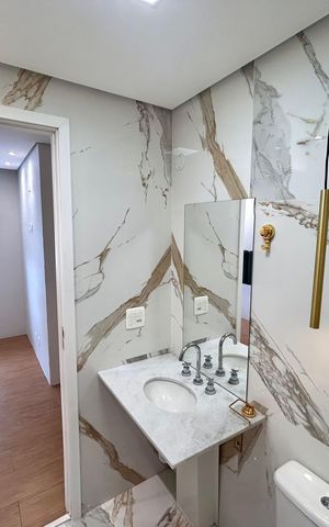 Apartamento à venda com 66m², 1 quarto e 1 vaga Apartamento à venda com 66m², 1 quarto e 1 vagaBanheiro da Suíte