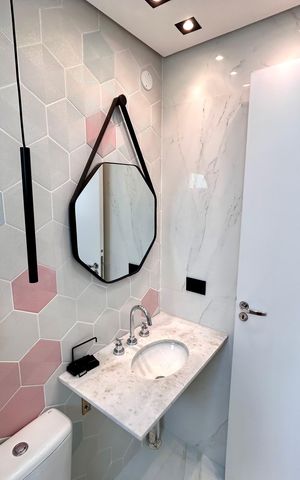 Apartamento à venda com 66m², 1 quarto e 1 vaga Apartamento à venda com 66m², 1 quarto e 1 vagaBanheiro 1
