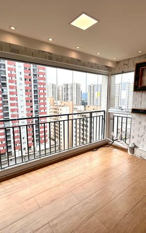 Apartamento à venda com 66m², 1 quarto e 1 vaga Apartamento à venda com 66m², 1 quarto e 1 vagaVaranda gourmet