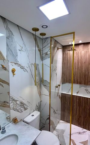 Apartamento à venda com 66m², 1 quarto e 1 vaga Apartamento à venda com 66m², 1 quarto e 1 vagaBanheiro da Suíte