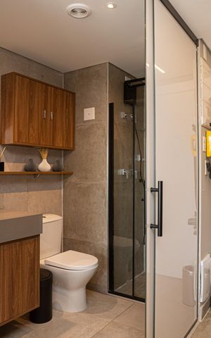 Studio para alugar com 24m², 1 quarto e sem vaga Studio para alugar com 24m², 1 quarto e sem vagaBanheiro