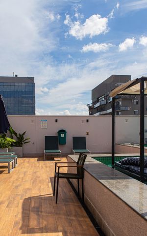 Studio à venda com 24m², 1 quarto e sem vaga Studio à venda com 24m², 1 quarto e sem vagaÁrea comum - Piscina