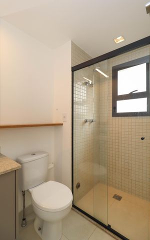 Studio para alugar com 30m², 1 quarto e sem vaga Studio para alugar com 30m², 1 quarto e sem vagaBanheiro
