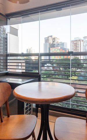 Studio para alugar com 26m², 1 quarto e sem vagaVaranda