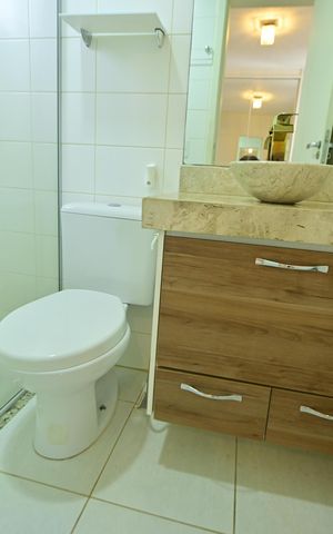 Apartamento para alugar com 71m², 2 quartos e 1 vaga Apartamento para alugar com 71m², 2 quartos e 1 vagaBanheiro da Suíte