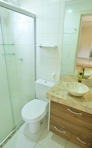 Apartamento para alugar com 71m², 2 quartos e 1 vaga Apartamento para alugar com 71m², 2 quartos e 1 vagaBanheiro da Suíte