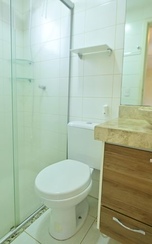 Apartamento para alugar com 71m², 2 quartos e 1 vaga Apartamento para alugar com 71m², 2 quartos e 1 vagaBanheiro da Suíte