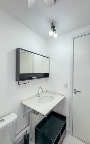 Studio para alugar com 27m², 1 quarto e sem vagaBanheiro