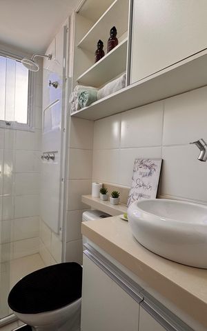 Apartamento para alugar com 44m², 2 quartos e 1 vaga Apartamento para alugar com 44m², 2 quartos e 1 vagaBanheiro Social