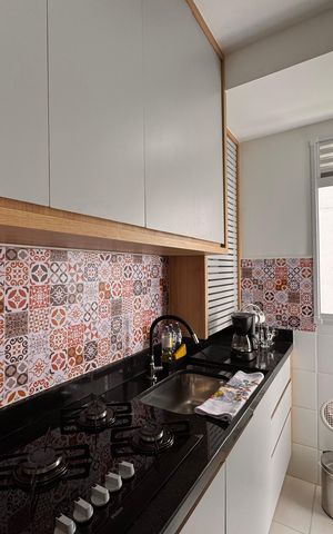 Apartamento para alugar com 44m², 2 quartos e 1 vaga Apartamento para alugar com 44m², 2 quartos e 1 vagaCozinha e Área de Serviço