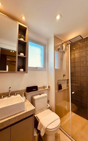 Studio à venda com 44m², 1 quarto e 1 vaga Studio à venda com 44m², 1 quarto e 1 vagaBanheiro