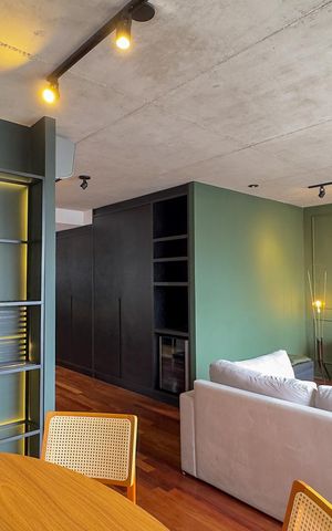 Apartamento para alugar com 90m², 1 quarto e 2 vagasSala