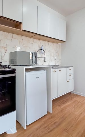 Studio à venda com 28m², 1 quarto e sem vagaCozinha