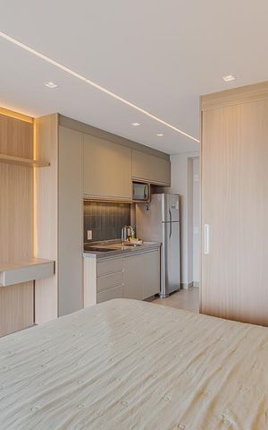 Studio à venda com 29m², 1 quarto e sem vagaSala/Quarto