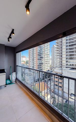 Studio para alugar com 36m², 1 quarto e sem vaga Studio para alugar com 36m², 1 quarto e sem vagaVaranda