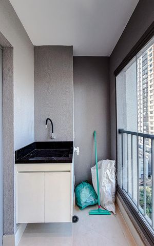 Studio para alugar com 36m², 1 quarto e sem vaga Studio para alugar com 36m², 1 quarto e sem vagaVaranda