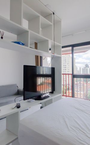 Studio à venda com 27m², 1 quarto e sem vagaSala/Quarto