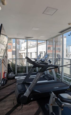 Studio para alugar com 24m², 1 quarto e 1 vaga Studio para alugar com 24m², 1 quarto e 1 vagaÁrea comum - Academia